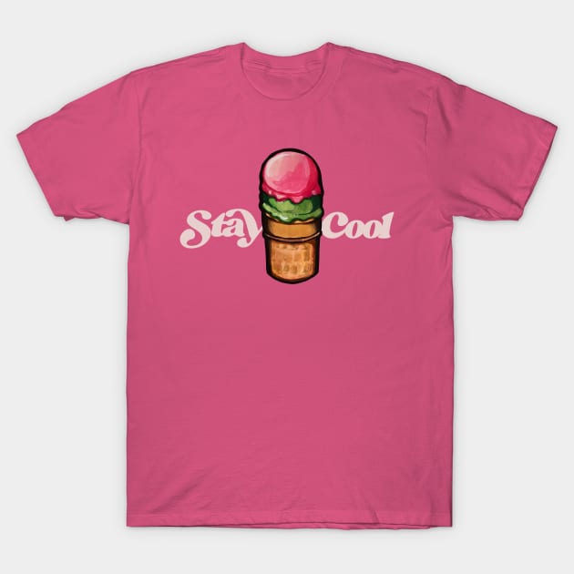 Stay Cool Ice Cream Scoops T-Shirt by bubbsnugg